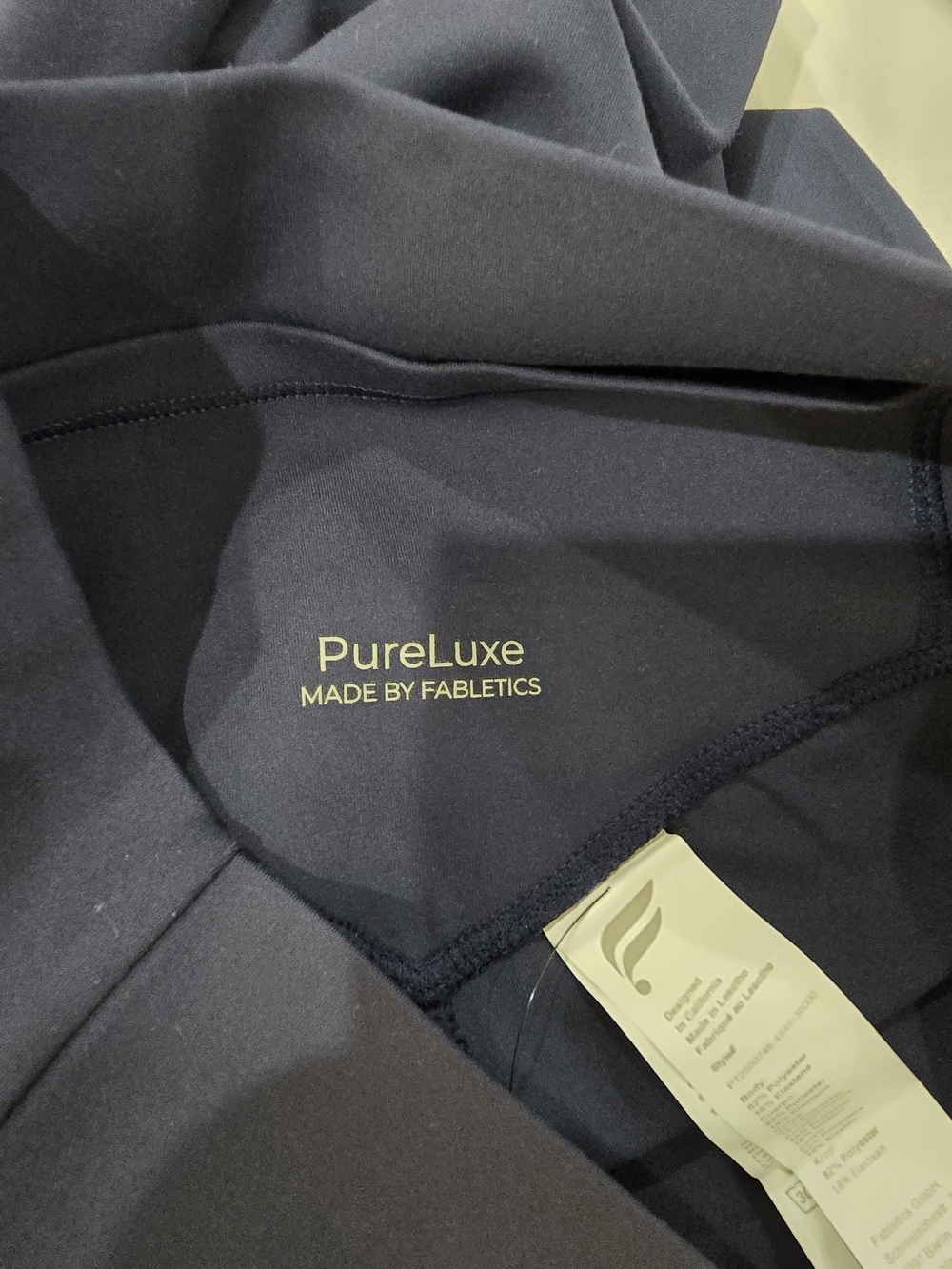 Fabletics Navy Flared Cropped Active Leggings - Picture 7 of 7
